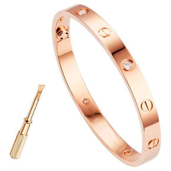 Jewelry - Rose Gold Diamond Love Bracelet Dupe Replica